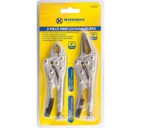 Marksman 2Pc Mini Adjustable Locking Long Nose Mole Vice Grip Plier Clamp Welding Tool