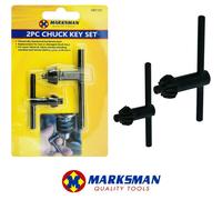 Marksman 2x Chuck Key Set - Hardened Steel, Fits 10mm & 13mm Chucks for Drills & Lathes