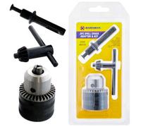 Marksman 3Pc Sds Drill Chuck Adaptor And Key For All Type Of Drill Multi Purpose Power Tool New