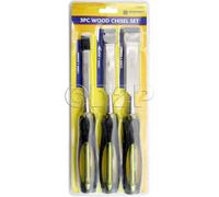 Marksman 3Pc Wood Chisel Set Woodworking Carving Firmer Chisels 1/2" 3/4" 1" New