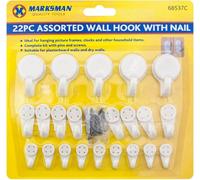 Marksman 44Pc Assorted Heavy Duty Wall Hooks With Nail Decorative Door Hanger Hanging