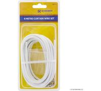 Marksman 4M Expanding Curtain Wire Hooks Complete Set For Net Curtain Windows & Doors