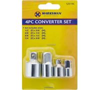 Marksman 4Pc Piece Socket Converter Set Tool Ratchet Reducer Bits Quality Tool Diy
