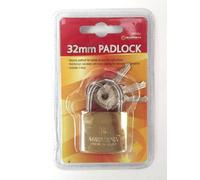 Marksman 59120C 32mm Brass Coated Padlock