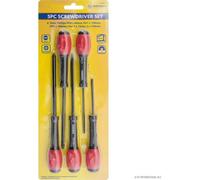 Marksman 5Pc Screwdriver Set Flat Magnetic Handle Construction Diy Hand Tool Grip
