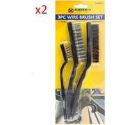 Marksman 6Pc Wire Brush Set Brass Bristle Cleaning Hand Tool Metal Rust Remover Nylon