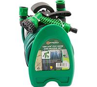 Marksman 70363c Metre 30M Coil Hosepipe Hose Pipe Garden Watering & Nozzle Set, Black, One Size