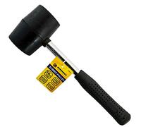 Marksman 8oz 16oz 32oz Rubber Mallet Hammer FIBREGLASS Or Silver Shaft Grip Handle DIY Hand Tools Camping Paving Racking Laying Tiles Construction UK Free P&P (16Oz Rubber Mallet Steel (453g))