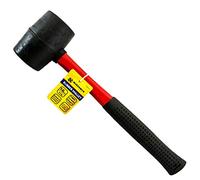Marksman 8oz 16oz 32oz Rubber Mallet Hammer FIBREGLASS Or Silver Shaft Grip Handle DIY Hand Tools Camping Paving Racking Laying Tiles Construction UK Free P&P (16Oz Rubber Mallet FIBREGLASS (453g))