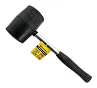 Marksman 8oz 16oz 32oz Rubber Mallet Hammer FIBREGLASS Or Silver Shaft Grip Handle DIY Hand Tools Camping Paving Racking Laying Tiles Construction UK Free P&P (32Oz Rubber Mallet Steel (907g))