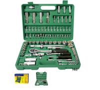 Marksman 94Pc Socket Set 1/2" & 1/4" Metric Af Ratchet Extension Bar Bit In Case 52030C