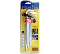 Marksman 9Pc Long Arm Hex Key Kit Slip Resistant Tamper Proof Anti Ball Allen Wrench Set