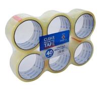 Marksman Adhesive Tape Clear Packing Tapes- 6 Pack 48mm x 40m