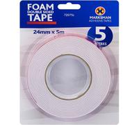 Marksman Foam Double Sided Tape Clear Sticky Tape Strong Diy Craft Adhesive 24mm X 5M