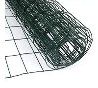 MARKSMAN Galvanised Mesh Wire | SQUARE Or HEXAGONAL | Fence Aviary | Rabbit Hutch Net | Heavy Duty | Quality Chicken Wire (0.9 X 10M - GREEN SQUARE (100mm))