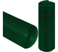 MARKSMAN Galvanised Mesh Wire | SQUARE Or HEXAGONAL | Fence Aviary | Rabbit Hutch Net | Heavy Duty | Quality Chicken Wire (0.9 X 10M - GREEN SQUARE (13mm))