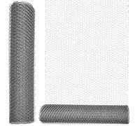MARKSMAN Galvanised Mesh Wire | SQUARE Or HEXAGONAL | Fence Aviary | Rabbit Hutch Net | Heavy Duty | Quality Chicken Wire | Coop Pets Run Netting | Poultry Cages (0.6 X 10M - Hexagonal (25mm))