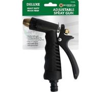Marksman Heavy Duty Hose Spray Gun Deluxe Brass Jet Mist Nozzle Watering Garden Adaptor