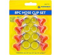 Marksman Hose Clip Set 16Pc Butterfly 2 Sizes Jubilee Type Easy Turn Pipe Clamp 13 27mm