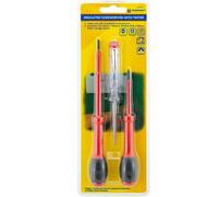 Marksman Insulated Screwdriver With Tester 1000 Volt Safe Flat Phillips 240V Tester