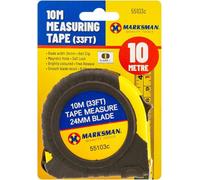 Marksman Measuring Tape Measurer 33Ft Grip Safety Lock Builders Carpenter Hand Tool 10M