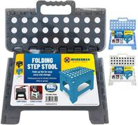 Marksman New Folding Handy Step Stool Bathroom 150Kg Handle Storage Collapsible Multi Use