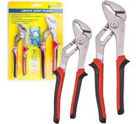 Marksman New Set Of 2 Grove Joint Plier Adjustable Water Pump Heavy Duty Wrench Tool Plumber