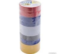 Marksman Pack Of 10 Insulation Tape Rolls Assorted Strong Diy Waterproof Craft 19mm X 20M