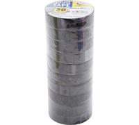 Marksman Pack Of 10 Insulation Tape Rolls Black Waterproof Diy 19mm X 20M