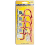 Marksman Pack Of 2 5Pc Swivel Garden Hooks Set Garage Shed Storage Hanging Hooks Holder Screws