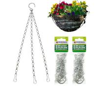 Marksman Pack Of 2 Replacement Chain For Garden Flowers Hanging Baskets Plant Hooks Multi Purpose 12 Inch