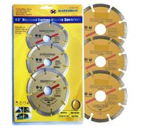 Marksman Pack Of 3 Diamond Cutting Blades 4.5 Inch Disc Cutter Diy Angle Grinder Brick 115mm