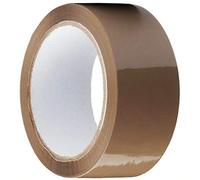 MARKSMAN Parcel Packing Tape Extra STRONG Heavy Duty Premium Printed FRAGILE, BUFF BROWN, CLEAR, House Moving Cardboard Boxes Packaging (Brown/Buff TAPE (48MM x 132M), 2 X Rolls)