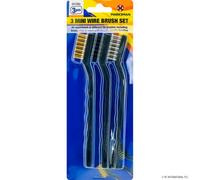 Marksman Set Of 12 Mini Wire Brush Set Cleaning Brushes Brass & Steel Bristles Heavy Duty