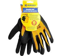 Marksman Set Of 12 Pairs Latex Coated Builders Workshop Gloves Strong Grip Multi Purpose