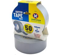 Marksman Set Of 2 Grey Gaffer Tape Duct Gaffer Strong Waterproof Cloth Multipurpose 48mm X 50M
