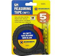 Marksman Set Of 2 Measuring Tape 16Ft Grip Safety Lock Builders Carpenter Tool 5M