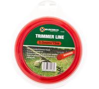Marksman Set Of 2 Trimmer Line Garden Grass Strimmer Nylon Round String Electric 15M X 3mm