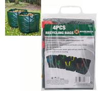 Marksman Set Of 4 Garden Waste Recycling Bags Refuse Sacks Heavy Duty With Handles