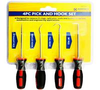 Marksman Set Of 4 Pick & Hook Probe Set O Ring Automotive Car Seal Remover Soft Anti Slip