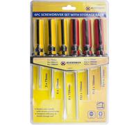 Marksman Set Of 6 Double Colour Screwdriver Tool Set Diy Home Tool Slotted Phillips With Stand