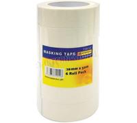 Marksman Set Of 6 Masking Tape General Purpose Strong Decorators Craft Easy Tear 38mm X 35M