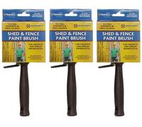Marksman Shed & Fence Paint Brush, Synthetic Hair, Brown Handle, L