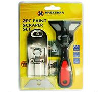 Marksman Steel Paint Scraper Set Varnish Heavy-Duty Window Edge Soft Grip Painting Wall Decorators Cleaning Removing Tools Stovetop, Subfloor, Wallpapers, Sticker DIY UK Free P&P