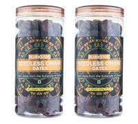 Markstor Seedless Omani Dates 1Kg Pack Offer (Khajoor/Khajur) - Premium Selection - [500g x 2] | No Cholesterol | No Added Sugar | Dates Dry Fruits