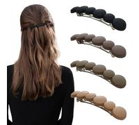Markuii French Hair Barrettes for Women No Slip Not Easy to Break Half Up Medium to Small Hair Barrette Clips for Thin, Short or Fine Hair, 4 Pack