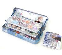 Markwins Disney Frozen Triple Layer Beauty Tin - Makeup Set for Kids - Fashion 3-Tier Colour Collection Tin with Makeup for Girls and Accessories - Gift for Girls