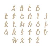 Markylis 18ct Gold on 925 Sterling Silver Alphabet Initial Letter Charm Pendant A-Z 17mm (E)