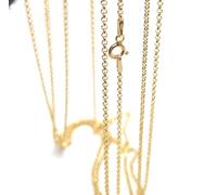 Markylis 18ct GOLD ON STERLING SILVER NECKLACE CHAIN MINI BELCHER ROLO LINK - 1.5mm - VARIOUS SIZES (28)
