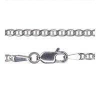 Markylis - 925 SOLID STERLING SILVER MARINER FLAT ANCHOR STYLE CHAIN NECKLACE - 2mm - Choose your size (20)